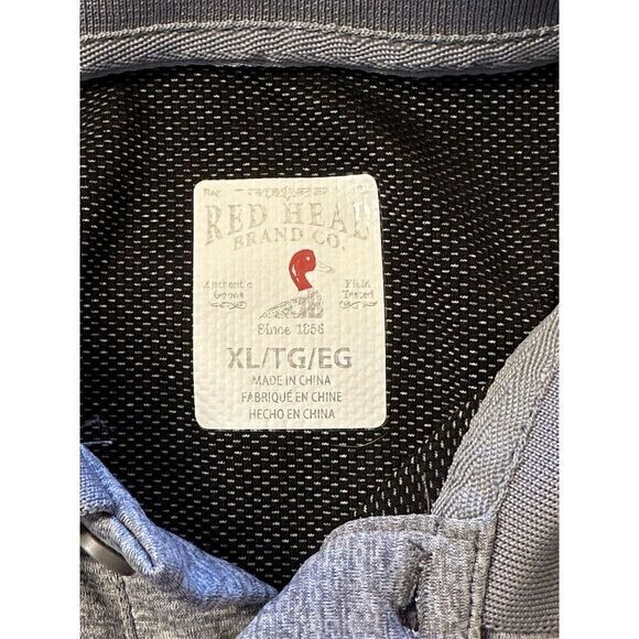 Red Head Mesh Lined Performance Polo Size XL MENS light Grey Wicking Fast Ship - Picture 5 of 11